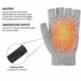 thumbnail image 3 of Guantes cálidos sin dedos con calefacción USB para mujeres y hombres, calentadores de brazos, guantes para escribir, 3 of 5