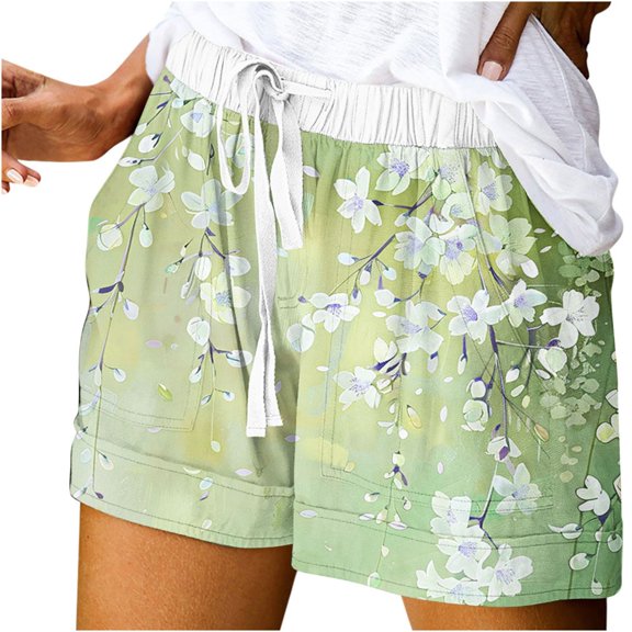 Black_Friday Deals Cyber and Monday Deals onlyliua Shorts for Women Womens Casual Drawstring Shorts Casual Elastic Waist Pocketed Loose Fit Shorts Plus Size with Pocket Summer Saving Clearance Shorts