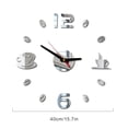 thumbnail image 2 of Relojes de pared autoadhesivos 3D DIY pegatinas de espejo de acrílico decoración de la sala de estar del dormitorio del hogar - plateado Noticed HA3331-02B, 2 of 6