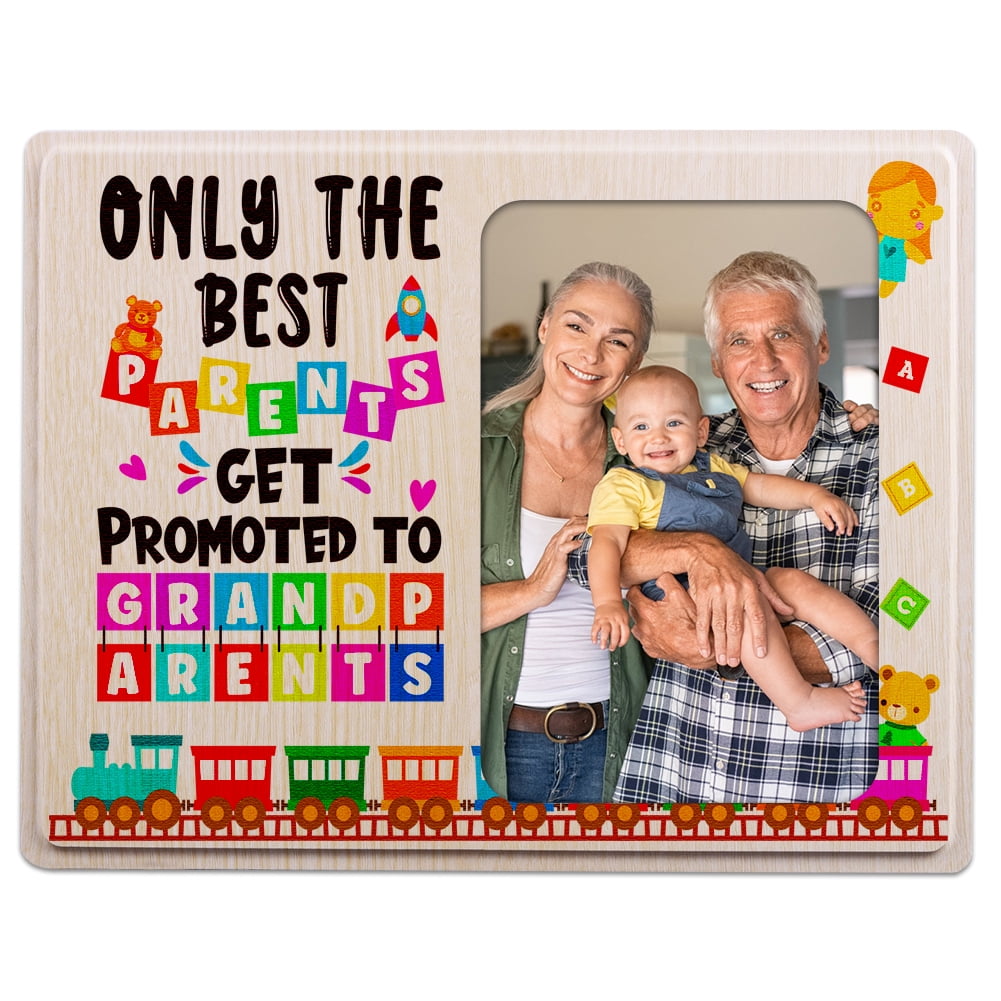 WhatSign Grandparents Picture Frame Wood Sonogram Photo Frame for