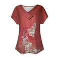thumbnail image 3 of Christmas Gifts Under $10 Ganfancp Women Dressy Casual Sexy Trendy V Neck Short Sleeve T-Shirts Summer Tunic Tops, Sizes S-2XL, 3 of 3
