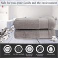 thumbnail image 5 of Halley Bath Towels 2-Pack - 100% Turkish Cotton Ultra Soft, Absorbent Bathroom Towels - Machine Washable - Grey, 5 of 10