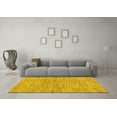 thumbnail image 3 of Ahgly Company Machine Washable Indoor Rectangle Solid Yellow Modern Area Rugs, 2' x 5', 3 of 4