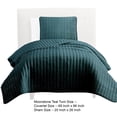 thumbnail image 5 of Benjara Elia Twin Contemporary Quilt Coverlet Set w/ Crinkle Texture- Teal Green, 5 of 6