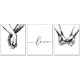 thumbnail image 1 of Set of 3 Black and White Posters Holding Hands Quote Love Wall Art Hand in Hand Pattern Bedroom Decoration Canvas Painting Living Room Poster for Livi, 1 of 5