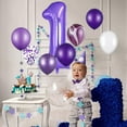 thumbnail image 3 of NeoMart 40 Inch Purple Large Numbers Balloon 0-9 Birthday Party Decor,Foil Mylar Big Number Balloon Digital 3 for Birthday Party,Wedding, Bridal Shower Engagement Photo Shoot, Anniversary, 3 of 12