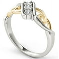 thumbnail image 2 of 1/10 Carat T.W. Diamond Two-Tone Heart 10kt White Gold Fashion Ring, 2 of 5