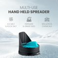 thumbnail image 2 of AquaDoc Ice Melt Hand Spreader for Snow Salt, Fertilizer, Grass Seed Shaker - Multi-use Hand Held Salt Spreader for Snow with Multiple Size Openings, 2 of 4