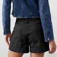thumbnail image 4 of Bermuda Shorts for Women Summer Cargo Shorts Mid Rise Mini Length with Pockets and Belt Loops Hiking Travel Clothes, XL, 4 of 6