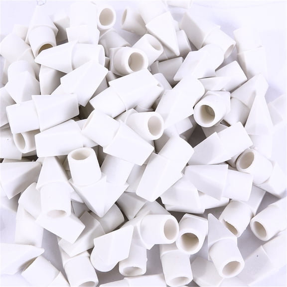 PPKVUFD White Pencil Top Erasers, 30 pcs, Eraser Caps for Pencils, White Pencil Head Erasers for Pencils Tops, Pencil Top Erasers, Eraser Caps, Cap Tops, Topper Erasers