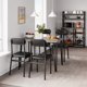 thumbnail image 4 of ChaoLink Juego de comedor para 4, conjunto de mesa y 4 sillas tapizadas, juego de comedor industrial de 5 piezas, 4 of 8