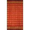 thumbnail image 2 of Kensington Block Print Curtain Drape Panel Cotton 46" x 88" Red Orange, 2 of 2