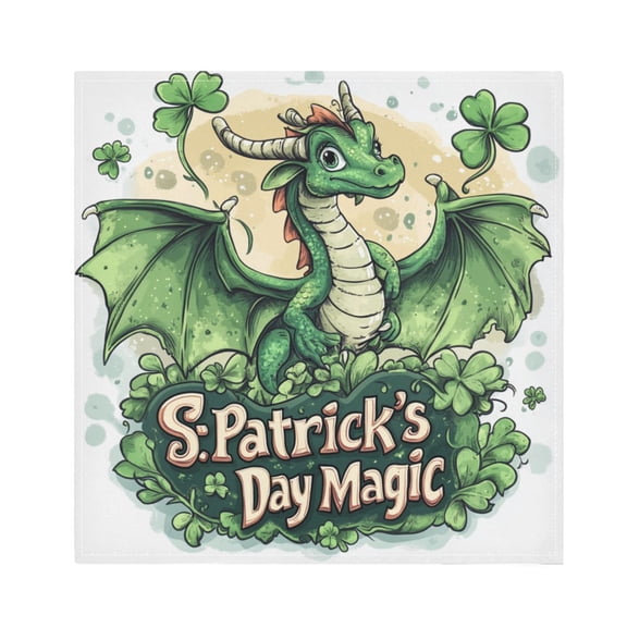 Qxltty Stpatricks Day Green Ceratopsian Napkins 20×20in Perfect for Parties Dinners Weddings Cocktail Housewarming Cloth Napkins Set of 6