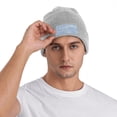 thumbnail image 7 of Junzan White Bule Glitter Mens Winter Hats Thick Knit Cuff Beanie Cap Beanie Hat, 7 of 7