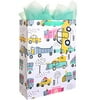 16.5" Extra Large Gift Bag with Tissue Paper for Boys (Cars)