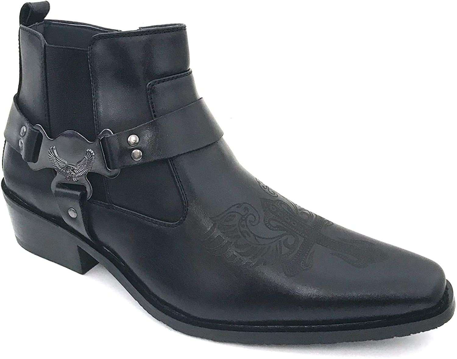 mens ankle cowboy boots with zipper
