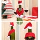 thumbnail image 5 of Moyic Cubierta de botella de vino de Navidad piezas Papá Noel Bufanda de Navidad Sombrero Decoración de de comedor Arreglo Suministros Kits de decoración para fiestas, 5 of 6