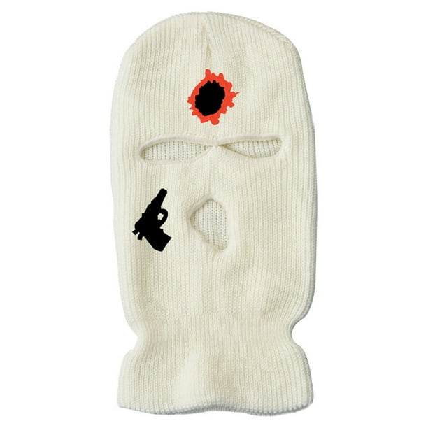 Cubierta De Cara Tejida Para Clima Frío, Resistente Al Viento, Transpirable, Para Esquí, Para Hombres Y Mujeres, Ciclismo Y Correr 3 Agujeros Cateissary HA046799-01