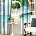thumbnail image 5 of Palm Trees Blackout Curtains For Living Room, Room Darkening Grommet Curtains, White Window View, 42"x63", 2 Panel, 5 of 6