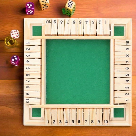 HLONK Wooden Dice Game Set for 4 Players Perfect for KTV Pub and Bar Parties Fun Game Night Supplies