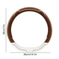 thumbnail image 3 of Silicone Anti-Slip Steering Wheel Cover, Thin Sporty All-Season, Universal Fit 36-40cm, Easy to Clean, Brown Car Handle Cover, 3 of 6
