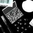 thumbnail image 3 of Clear Thumb Tacks for Wall Hangings Plastic Clear Push Pins 150 Count for Cork Board Flat Head Thumb Tacks for Bulletin Board Posters Photos Postcards Maps Office Home Decorative(150), XBH$$Office, 3 of 7