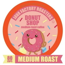 Java Factory Medium Roast Donut Shop Coffee Pods for Single-Serve Coffee Brewers, 80-Pack