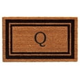 thumbnail image 1 of Calloway Mills 152962436Q 24 x 36 in. Black Border Monogram Rectangular Doormat, Natural - Letter Q, 1 of 1