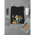 thumbnail image 3 of Pastell The Library T-Shirt Mens -Charlotte Bird Designs, Male Regular Fit, 3 of 4
