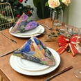 thumbnail image 3 of Satin Polyester Napkins - 20x20 InchSingle-Sided Printed Napkins, 1-Piece/4-Piece/6-Piece Set, DIY Personalized Table Setting，Two Blue Birds, 3 of 8