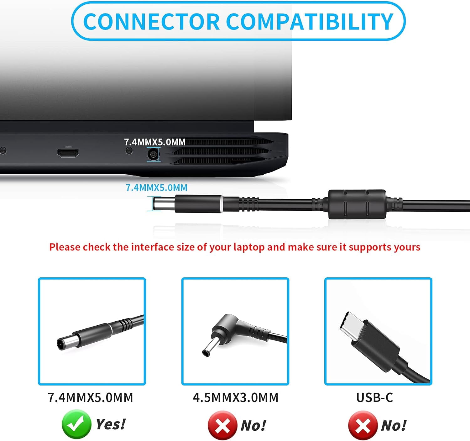 19.5V 12.3A 240W 7.4mm*5.0mm Laptop AC Adapter Charger for Dell Alienware 13 R2 R3 0J211H 17 R2 R3 R5 M17 m15X 0U896K m17 R2 m15 R3 R2-M18X 17 R2 PA9E i7-3920XM R2-M17X M17X R3 R4 M18x-0136 M18x R1