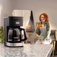 thumbnail image 4 of BLACK+DECKER CAF&Atilde;?CRAFT 12-Cup Coffee Maker, One-Switch Drip Coffeemaker with Vortex Showerhead Technology, Sneak-A-Cup, Keep Warm Function, Stainle, 4 of 15