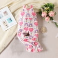 thumbnail image 2 of Fesfesfes Outfits For Toddler Girls Toddler Kids Baby Girls Fashion Cute Sweet Heart Print Jumpsuit Sling Romper Flare Pants 18-24 Months, 2 of 8