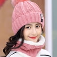 thumbnail image 2 of Sonducket Gorro de invierno para mujer, gorros de aplicación amplia de estilo versátil para mujer, gorro tejido, sombreros de invierno Sombreros rojo, 2 of 6