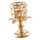 thumbnail image 1 of Candelabro de cristal dorado, candelabro para velas de té para comedor y sala de estar. METRO, 1 of 8