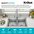 thumbnail image 4 of KRAUS Fairlane 33” Drop In / Top Mount Double Bowl 18-Gauge Stainless Steel Kitchen Sink, 4 of 7