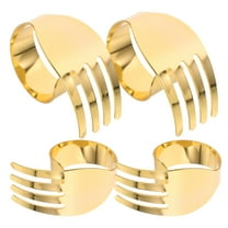 TAILTOSS 4Pcs Shaped Metal Napkin Rings For Table Decoration At Parties And Holidays