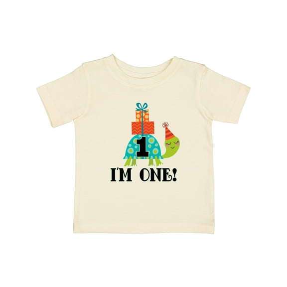 Inktastic First Birthday Turtle 1 Year Old Boys or Girls Baby T-Shirt