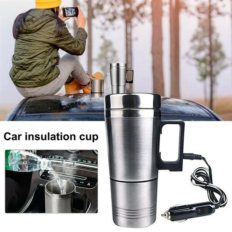 For Fiat Tumbler Custom Bottle Thermos 12V 24V Smart Self Heating Thermal  Cup In Car Stainless Flask Water Bottle Kettle