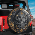 thumbnail image 3 of Lotusprinthandmade Love Dragon Couple Spare Tire Cover With Backup Camera Hole 6 Sizes (33 in.), 3 of 7