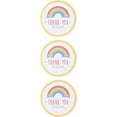 thumbnail image 3 of 2 Roll 500pcs 25mm Round Thank You Theme Paper Stickers Self Adhesive Roll Sticker Labels for Envelopes Mailers and Bags Rainbow Pattern, 3 of 4