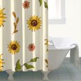 thumbnail image 3 of Ensemble de Rideau de Douche avec Encliquetable, Tournesol Belles Plantes d'Automne (1) Rideaux de Douche Réutilisables Doublure de Douche, Polyester Neutre Esthétique Doublure de Douche, 72x72 Pouces, 3 of 4