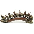 thumbnail image 4 of African Adorned Elephant Herd On Great Migration Journey Figurine In Dark Mahogany Finish, 4 of 4