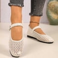 thumbnail image 2 of Jamicy Women's Summer Ballet Flats Breathable Flat Loafers Bow Knot Buckle Round Closed Toe Mesh Comfortable Shoes, 2 of 6