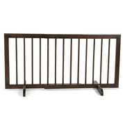 Cardinal Gates Wood Step Over Pet Gate - 28" to 51.75"W x 20"H - Walnut