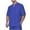 Blue, variant on Turilly Mens Shirts Men's Fashion Casual Solid Color Button Short Sleeve Round-Neck Blouses
