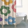 thumbnail image 4 of Colorful Daisy Flower Silhouette Pattern Shower Curtain 36"x72" ,Bathroom Decorative Shower Curtains Set with 12 Hooks,Modern Waterproof Washable Shower Curtain, 4 of 6