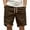 #01Brown, variant on Mens Corduroy Shorts Casual Elastic Waistband Big and Tall Shorts Solid Color Lightweight Work Short with Pockets Purple 5XL