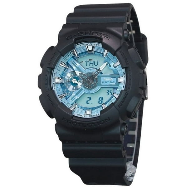 Casio G Shock Analog Digital Resin Strap Ocean Blue Dial Quartz GA 110CD 1A2 200M Men s Watch Walmart