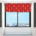 thumbnail image 4 of Konghyp Christmas Tree Window Curtains, Holiday Curtain for Home Decoration, Durable Polyester Short Curtains, Festive Snowflake Valance, Modern Christmas Decor, Easy to Install, 4 of 6